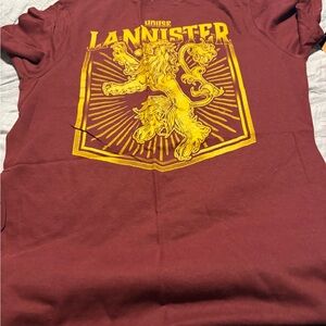 House Lannister Maroon Short Sleeve Tee